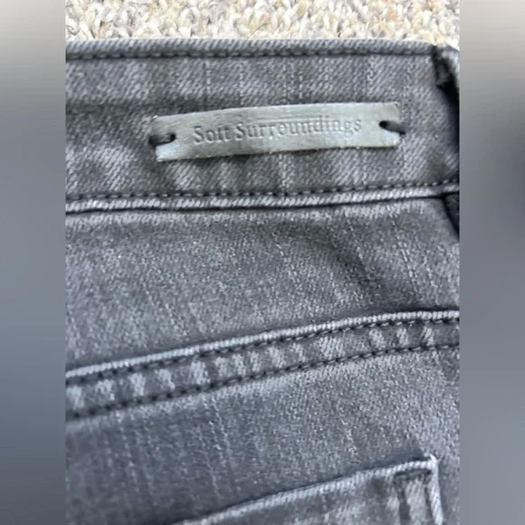 Soft Surroundings Women’s Wide Leg Charcoal Black Denim Jeans size 14 - Picture 5 of 9